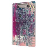 Retrodesign der roten Platine für Nerd Klemmbrett (Links)