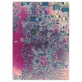 Retrodesign der roten Platine für Nerd Klemmbrett (Rückseite)