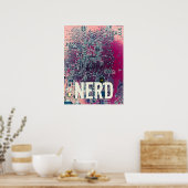 Retrodesign der roten Platine für Nerd Poster (Küche)