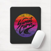 Retrodesign der Sunset Curve Mousepad (Mit Mouse)