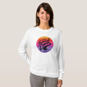 Retrodesign der Sunset Curve T-Shirt (Vorne ganz)