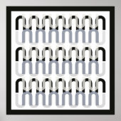 Retrodesign des monochromatischen Deko (Vorne)