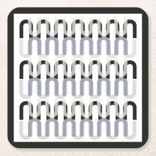 Retrodesign des monochromatischen Deko Rechteckiger Pappuntersetzer