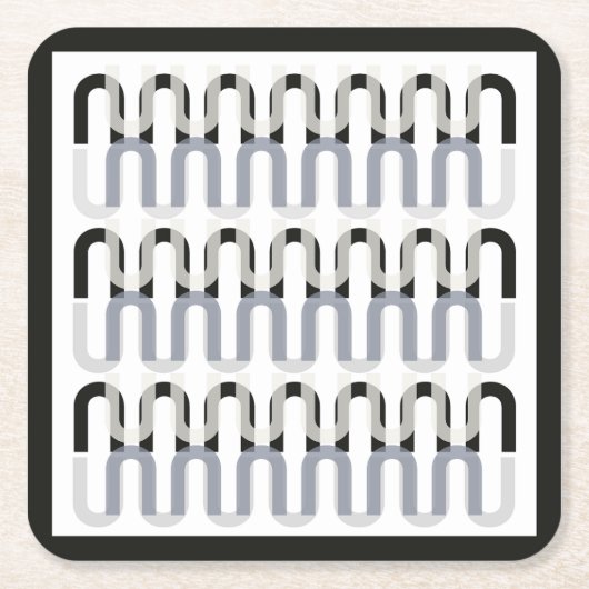 Retrodesign des monochromatischen Deko Rechteckiger Pappuntersetzer (Vorderseite)