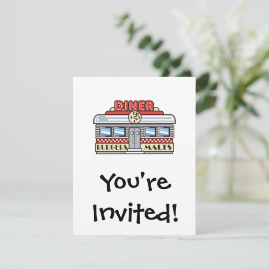 Retrodesign Einladung (Stehend Vorderseite)