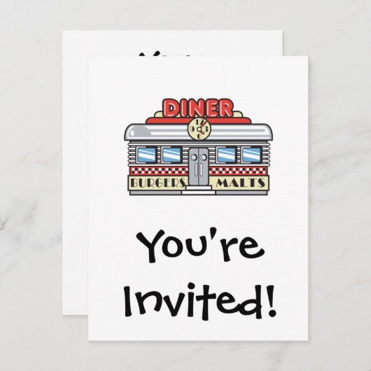 Retrodesign Einladung (Vorne/Hinten)