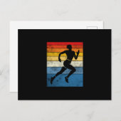 Retrodesign für einen Sprinter Postkarte (Vorne/Hinten)