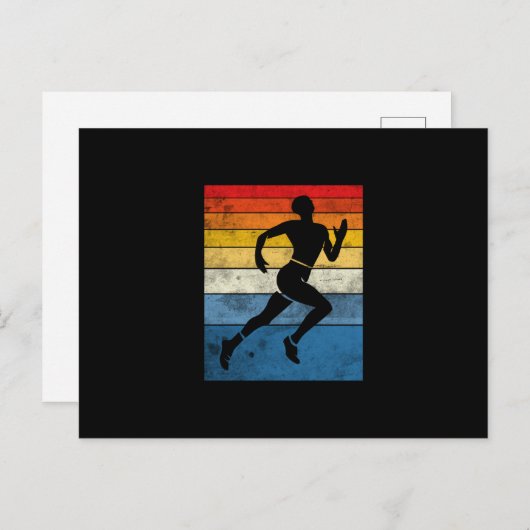 Retrodesign für einen Sprinter Postkarte (Vorne/Hinten)