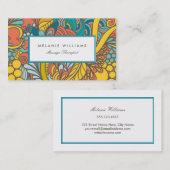 Retrodesign-Visitenkarten für Floral Design Visitenkarte (Vorne/Hinten)