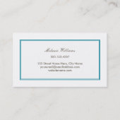 Retrodesign-Visitenkarten für Floral Design Visitenkarte (Rückseite)