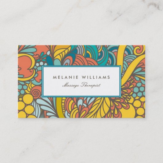 Retrodesign-Visitenkarten für Floral Design Visitenkarte (Vorderseite)