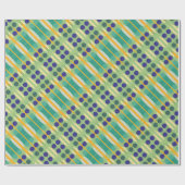 Retrodots Streifen Geschenkpapier (Flach)