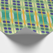 Retrodots Streifen Geschenkpapier (Ecke)