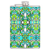 Retrodrehdoodle 60er 70er Vintager Stil Flachmann (Vorderseite)