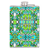 Retrodrehdoodle 60er 70er Vintager Stil Flachmann (Rückseite)