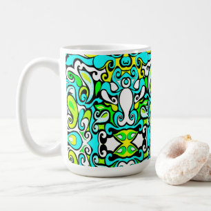 Retrodrehdoodle 60er 70er Vintager Stil Kaffeetasse