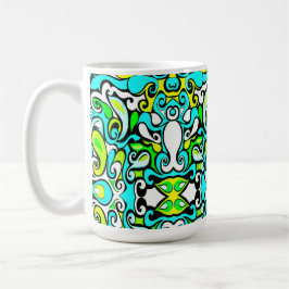 Retrodrehdoodle 60er 70er Vintager Stil Kaffeetasse