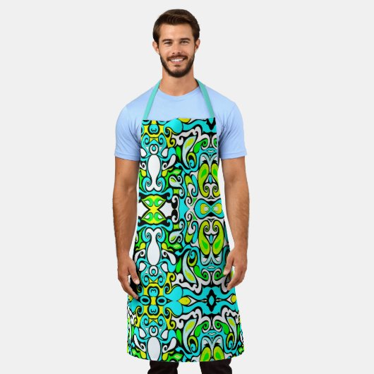 Retrodrehdoodle 60er 70er Vintager Stil Schürze (Getragen)