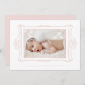 Retrodusche moderne Doodle Foto Rahmen Adoption Ankündigung (Vorne/Hinten)