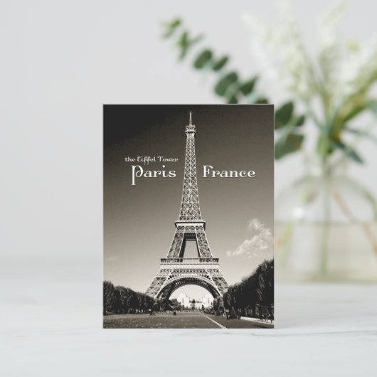 Retroeiffturm Postkarte (Stehend Vorderseite)