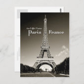 Retroeiffturm Postkarte (Vorne/Hinten)