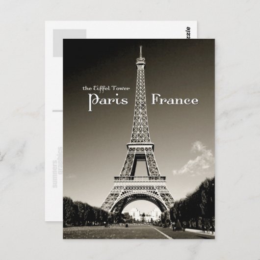 Retroeiffturm Postkarte (Vorne/Hinten)