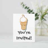 Retroeiskegel Einladung (Stehend Vorderseite)