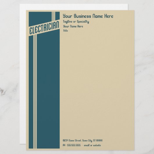 Retroelektriker Briefbogen (Vorne/Hinten)