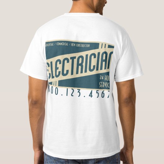 Retroelektriker T-Shirt (Rückseite)