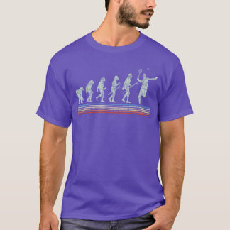 Retroennis-Spieler-Evolutions-Schläger-Sport Liebh T-Shirt