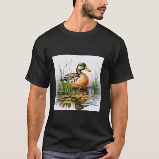 Retroente Pintail Duck Niedlich Duck Duck Wasserfa T-Shirt (Vorderseite)