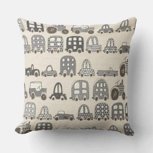 Retrofahrten Mono Kissen (Vorderseite)