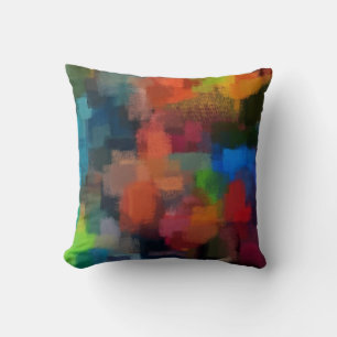 Retrofarben Abstrakte Kunstmalerei 15 Kissen