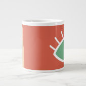 Retrofarben abstraktes künstlerisches Auge Jumbo-Tasse (Vorderseite)