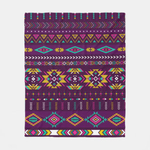 Retrofarben Stamm Vintag nahtlose navajo-Patrone Fleecedecke