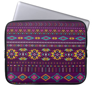 Retrofarben Stamm Vintag nahtlose navajo-Patrone Laptopschutzhülle