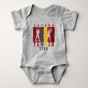 Retrofarben, Tennisspieler, Grunge- Lounge Baby Strampler