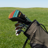 Retrofarben und -streifen Personalisiert Golf Headcover (In SItu)