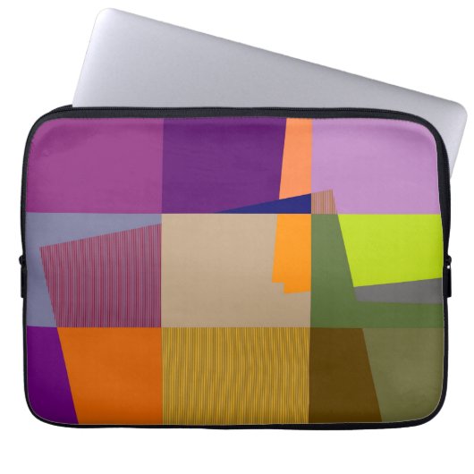 Retrofarbener Pop Art. 2 Laptopschutzhülle (Vorderseite)