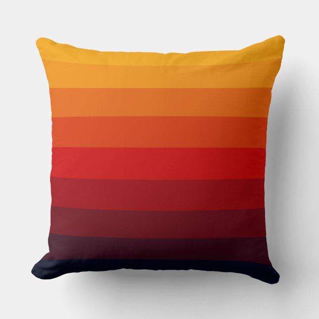 Retrofarbener Regenbogen Kissen (Vorderseite)