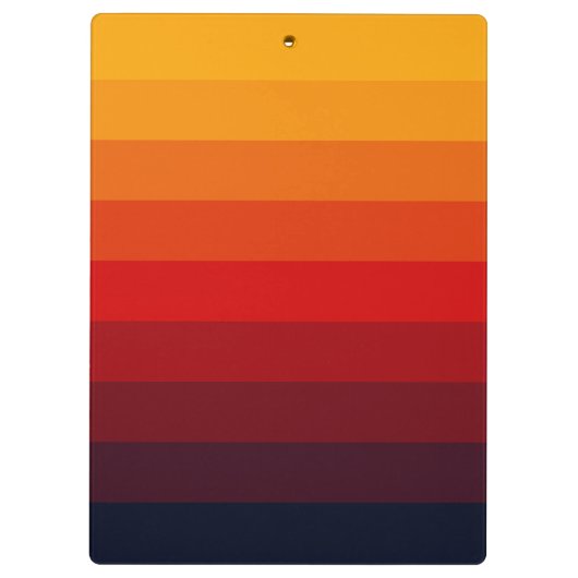 Retrofarbener Regenbogen Klemmbrett (Rückseite)