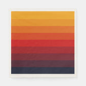 Retrofarbener Regenbogen Serviette (Vorderseite)