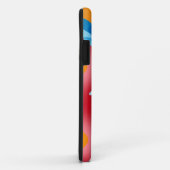 Retrofarbenes Abstraktes Kunstdesign 2 Case-Mate iPhone Hülle (Hinten/Rechts)