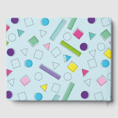 Retrofarbenfrohe geometrische Formen Gästebuch (Rückseite)