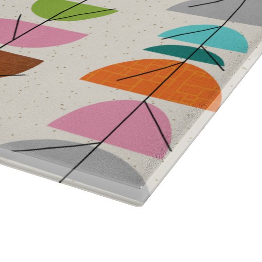 Retrofarbenfrohe Nestschneider Schneidebrett (Ecke)