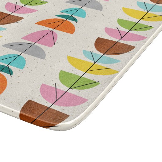 Retrofarbenfrohe Nestschneider Schneidebrett (Ecke)