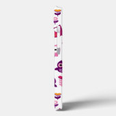 Retrofarbenfrohe Uhvogelmuster Case-Mate iPhone Hülle (Rückseite / Links)