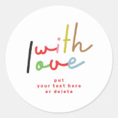 Retrofarbenfrohe Weihnachten mit Liebe Rücksendead Runder Aufkleber (Vorderseite)