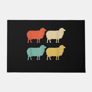 Retrofarbenschaf Cooles Hirtengeschenk Fußmatte