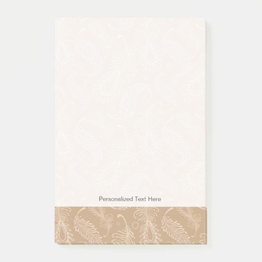 Retrofeater-Blassmuster Post-it Klebezettel (Vorderseite)